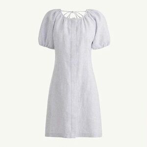 J.Crew V-Back Linen gingham Dress size 6 NEW